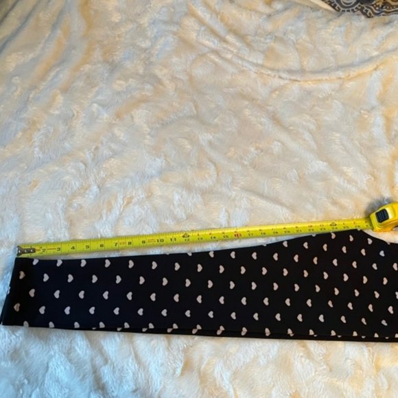 2/$40 Just Cozy Black Leggings with Hearts Ladies Size XS/S NWT - Picture 6 of 11